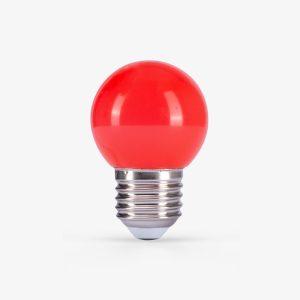 Bóng đèn LED bulb trang trí tròn A45 đỏ 1W Rạng Đông