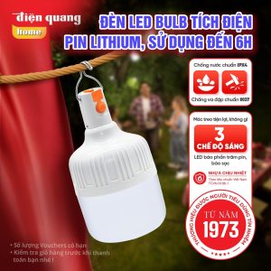 Đèn LED BULB Treo Tích Điện Điện Quang ĐQ LEDBUR01 (Ánh sáng trắng)