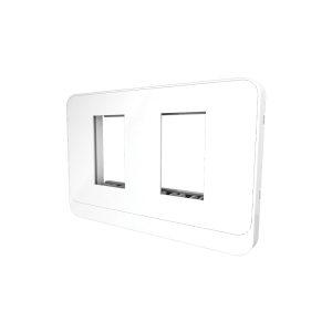 Mặt công tắc ổ cắm âm tường MOC01 80x120x9/2H 2 hạt
