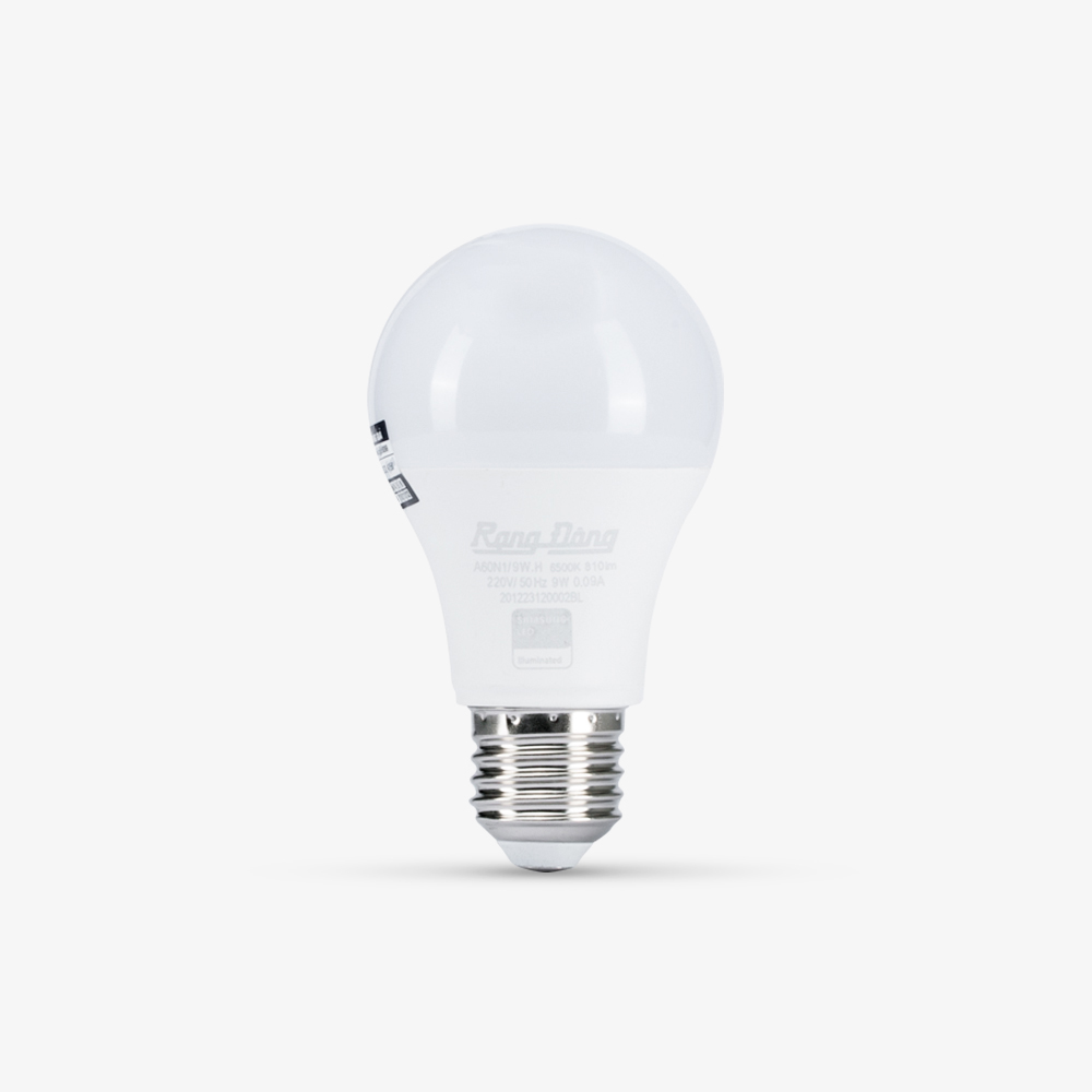 Đèn led bulb A60N1/9W.DCV2 (12VDC E27) Rạng Đông