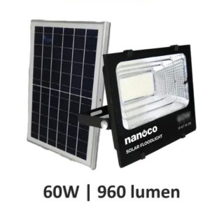 Đèn pha năng lượng mặt trời 60W IP67 NLFS060615L Nanoco (1 bộ đèn + solar)