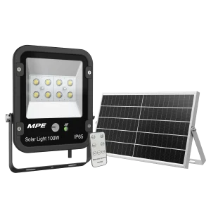 LED pha năng lượng mặt trời 100W ánh sáng vàng SFLD2-100V