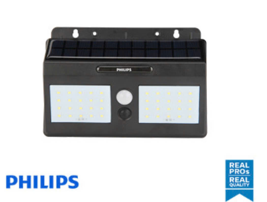 Đèn led gắn tường năng lượng mặt trời BWS010 LED300/765 Philips IP42