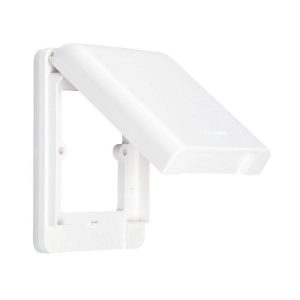 Mặt vuông có nắp che mưa IP43 chuẩn BS - WBC8981SW