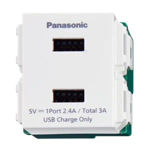 Ổ cắm sạc USB 2 cổng, cắm nhanh - WEF11821MYZ-VN