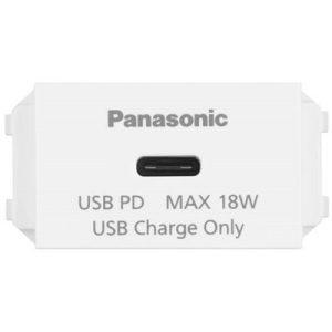 Ổ cắm sạc USB 1 cổng chuẩn C, PD-18W, bắt vít - WEF412417W-VN
