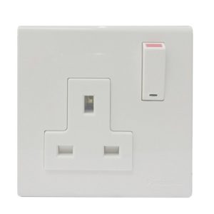 Bộ ổ cắm tiêu chuẩn BS, 250VAC - 13A - WEB11119SW-VN